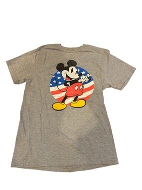 Disney Mickey Mouse American Flag Graphic T-Shirt | Size Medium